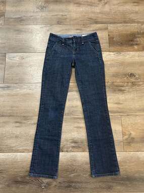 Gap Straight Leg Stretch Dark Wash Denim Jeans Size 1